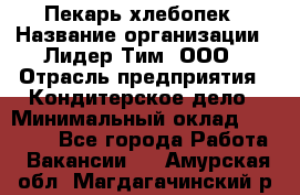 Пекарь-хлебопек › Название организации ­ Лидер Тим, ООО › Отрасль предприятия ­ Кондитерское дело › Минимальный оклад ­ 29 000 - Все города Работа » Вакансии   . Амурская обл.,Магдагачинский р-н